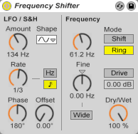 Ableton Live 8: Frequency Shifter Ableton Live 8: Frequency Shifter
