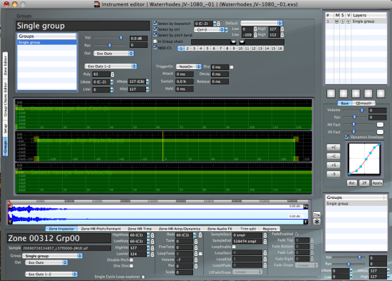 Bild von Instrumenteneditor Redmatica Keymap Testbericht Der Instrumenteneditor in der Übersicht