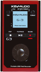 Bild von ikey Audio G3 tragbarer Instrumenten-Recorder Die Oberfläche des ikey Audio G3 tragbaren Instrumenten-Recorders