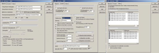 Audio Einstellungen im Sonar 8.5 Testbericht Einstellungen am Audiotreiber und Audio Engine