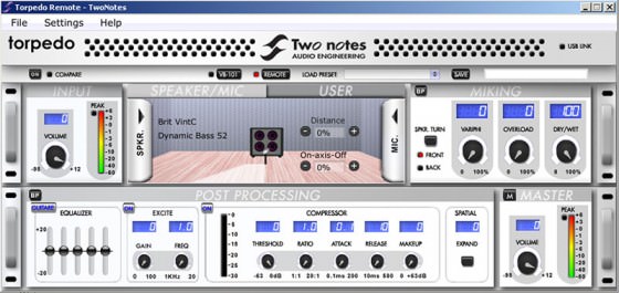 Software zum Two Notes Torpedo VB-101 für Gitarre und Bass