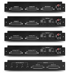 Fünf Module mit verschiedenen Inputs und Outputs stehen zur Verfügung Fünf Module mit verschiedenen Inputs und Outputs stehen zur Verfügung
