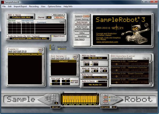 Hauptfenster von SampleRobot Testbericht Hauptfenster von SampleRobot Testbericht