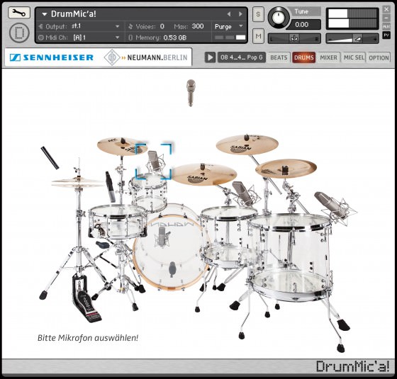 Virtuelles Schlagzeuge DrumMic'a
