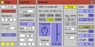 Ableton Live: Clip-, Launch- und Sample-Einstellungen