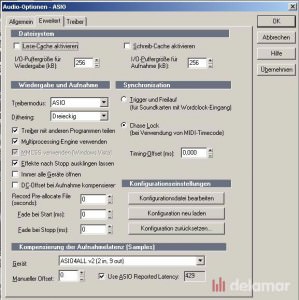 Die Audio Optionen in SONAR 8