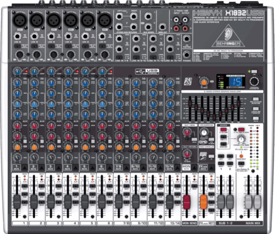 Behringer Xenyx X1832 USB Mischpult mit Audio Interface