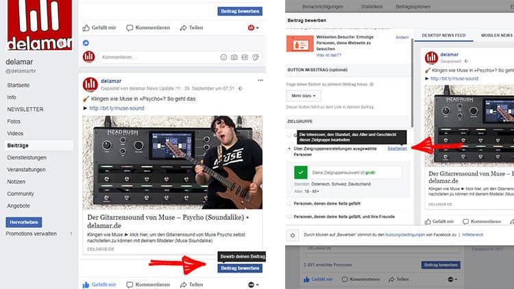 Musikerprofil Facebook erstellen