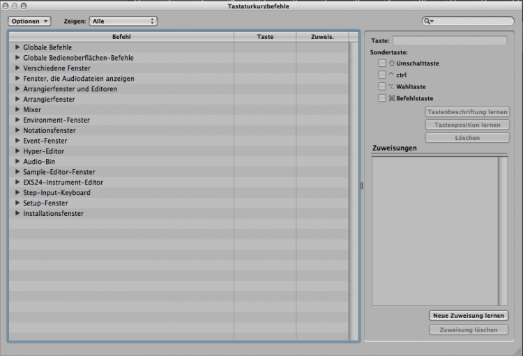 Logic Shortcuts Tastenkürzel Tutorial