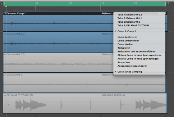 Comping in Logic 9 Tutorial