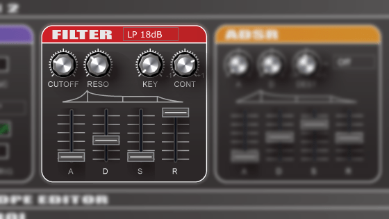 Unsere House Chords erlangen erst durch durch die Filterhüllkurve ihre charakteristische Kontur