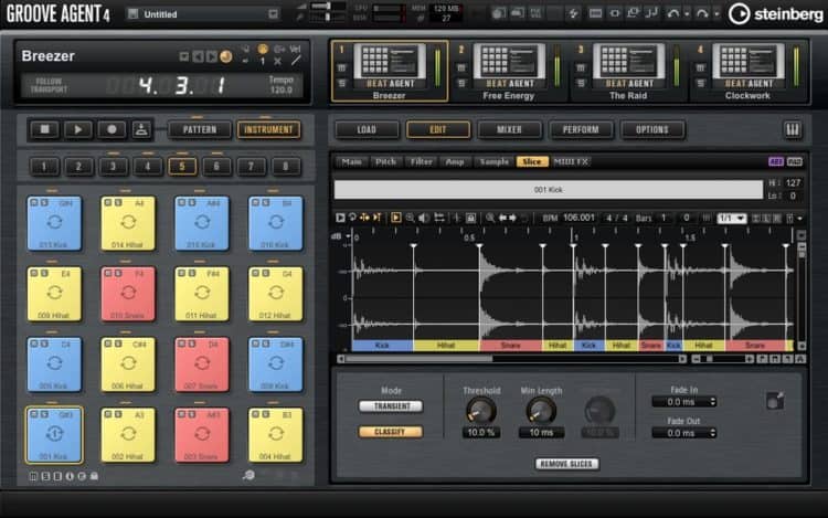 Steinberg Groove Agent - Eine vielseitige Beat Making Software, auf 16 Sample Pads basierend