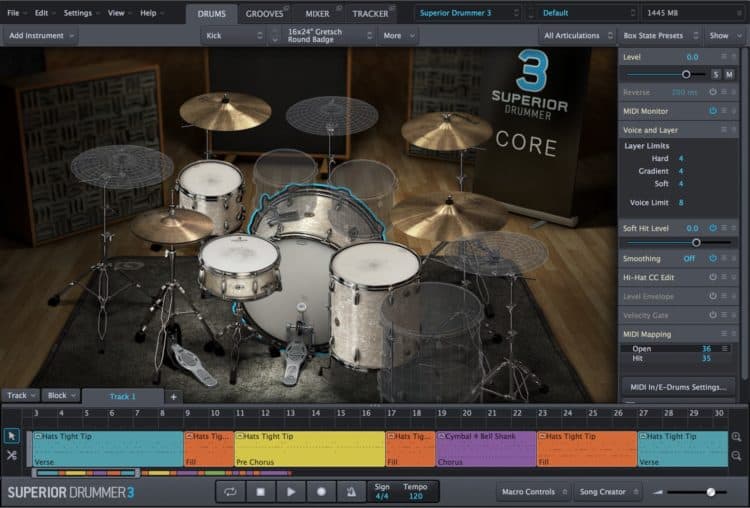 Toontrack Superior Drummer 3 - Authentische akustische Beats erstellen (Programm für Windows & Mac OS)