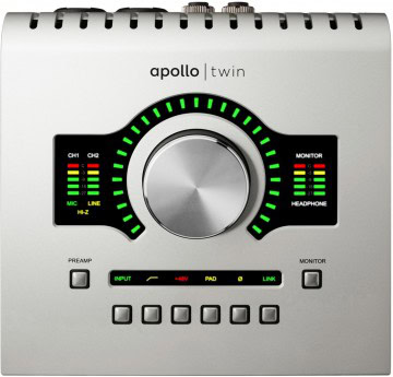 Oberseite des Universal Audio Apollo Twin