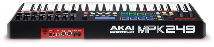 Akai MPK 249 Review - Anschlüsse an der Rückseite