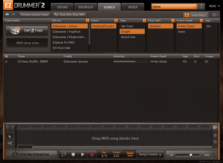 Toontrack EZdrummer 2 Review - Browser & Library