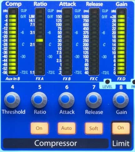 Kompressor am Mischpult einstellen - PreSonus StudioLive 16.4.2AI
