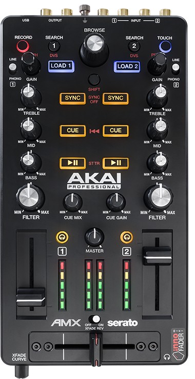 Test des Akai AMX - Oberseite mit allen Bedienelementen