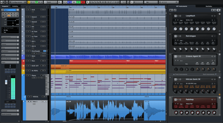 Steinberg Cubase Pro 8 Project Window