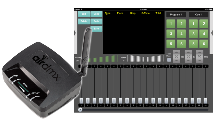 Ehrgeiz airDMX - DMX-Controller Lösung