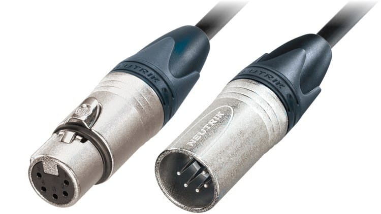 DMX Grundlagen - DMX-Kabel mit 5-poligem Stecker