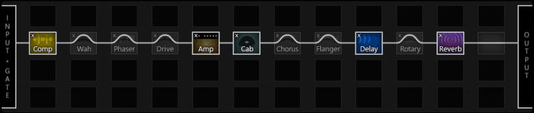 Kemper Profiling Amp vs. Axe-FX II XL - Die vier parallelen, frei gestaltbaren Signalwege in der Software des Axe-FX II XL