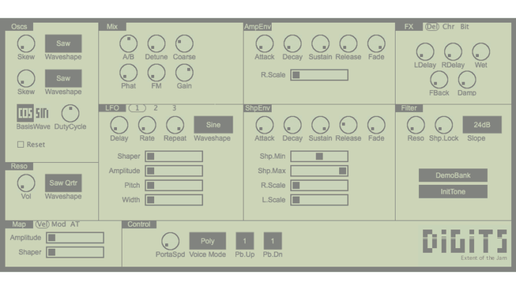 Freeware Friday: Extent of the Jam Digits - Phase Distortion Synthesizer
