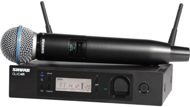 Shure GLXD24R/B58 - Drahtloses Mikrofon für Funkfrequenzen im 2,4-GHz-Bereich