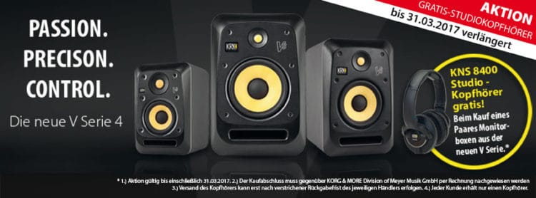 KRK V-Serie 4 -Sonderaktion bis 31. März 2017!