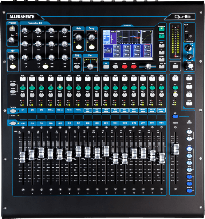 Allen & Heath Qu-16 - Digitales Mischpult mit allem, um die Band live mischen zu können