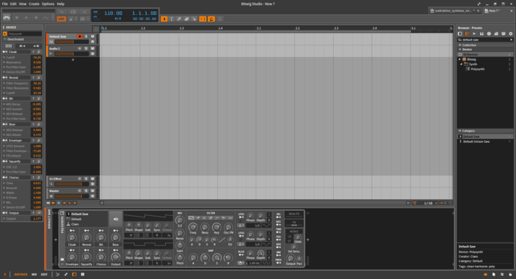 Subtraktive Synthese mit Bitwig Studio - Tutorial