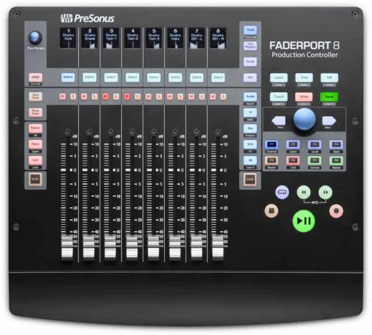 Bedienoberfläche der PreSonus FaderPort 8