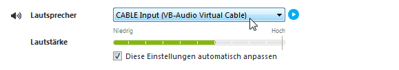 PC-Sound aufnehmen - Skype mit VB-Cable