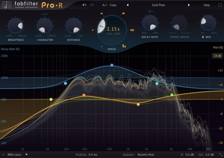 FabFilter Pro-R Review - Golden Vocal Plate Preset