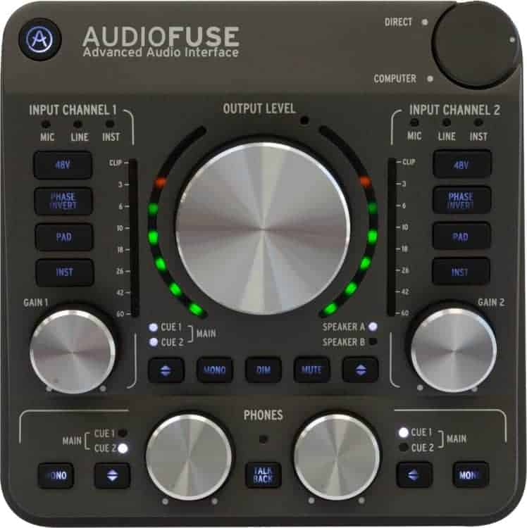 Arturia AudioFuse Testbericht - Oberseite