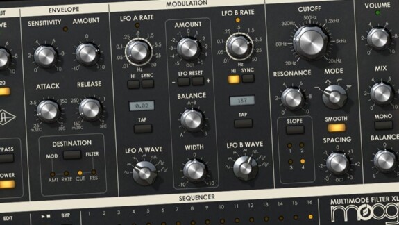 Universal Audio Moog Multimode Filter XL Test