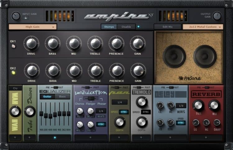 Bedienoberfläche - PreSonus Ampire XT Metal Pack