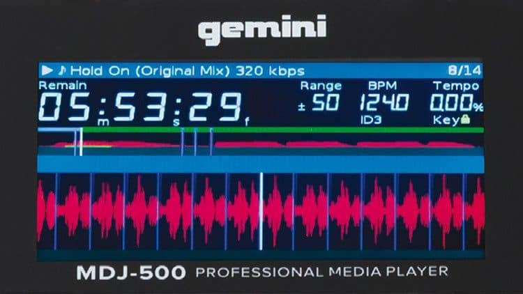 Das Display des Gemini MDJ-500