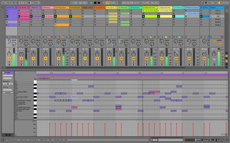 Mixer & Clips in Ableton Live 10