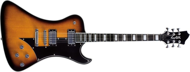 Draufsicht auf die Hagstrom Fantomen Tobacco Sunburst Gloss