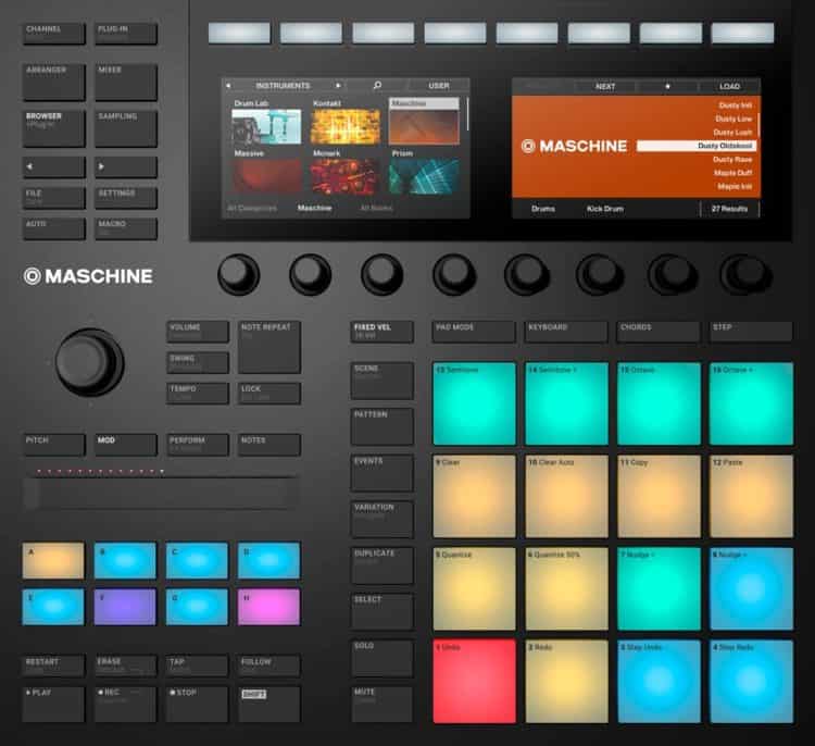 Layout & Pads der NI Maschine MK3