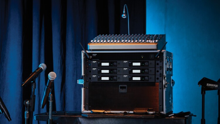 Shure GLX-D Advanced Setup mit Rack