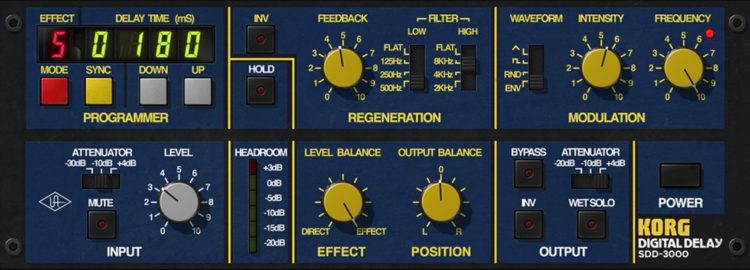 Erstkontakt: Die graphische Oberfläche im UAD Korg SDD-3000 Test