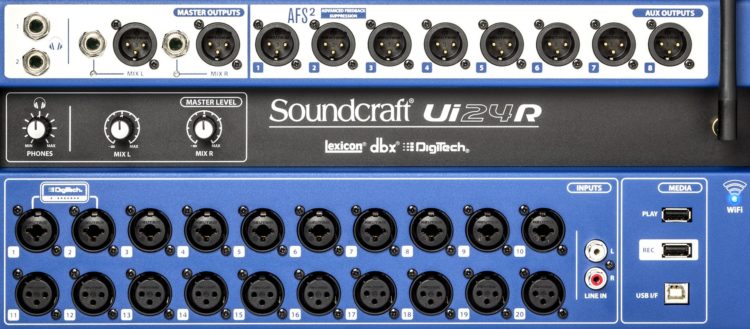 Anschlüsse, Eingänge, Regler - Vorderseite - Soundcraft Ui24R Review