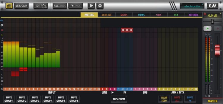 Meter Bridge - Soundcraft Ui24R Test