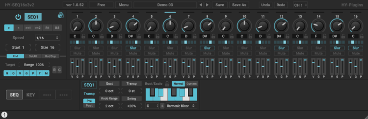 HY-SEQ16x3v2 - Step Sequencer Software