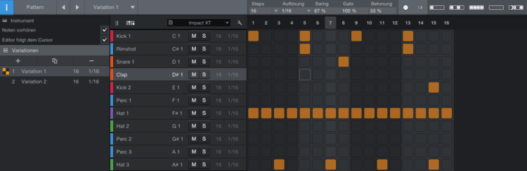 Studio One 4 Professional Test: Pattern