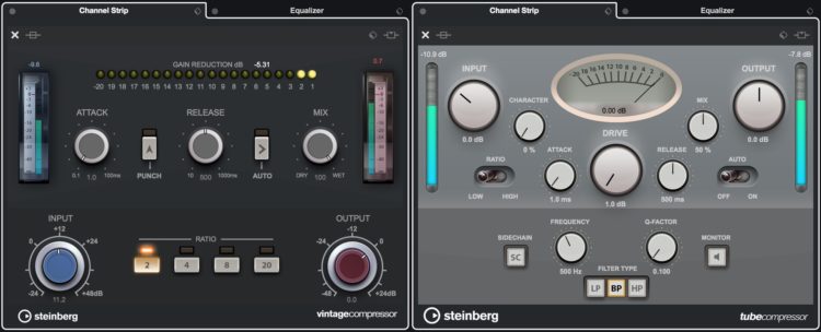 Channel Strip Compressors - Cubase 10 Pro Review