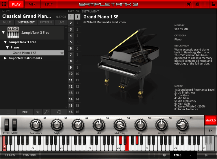 IK Multimedia SampleTank 3 Grand Piano 1 SE - Piano VST