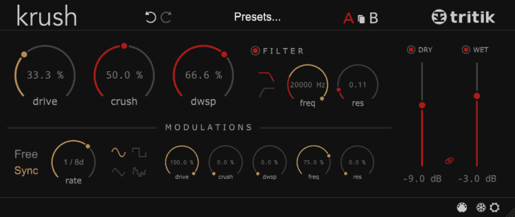 Tritik Krush - Free VST Bitcrusher